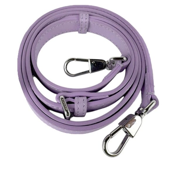 BURBERRY Handbag Shoulder Bag Purple Leather/Silvertone - Picture 11 of 13